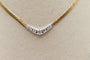 Collier Collier maille anglaise en or jaune 750 avec diamants 58 Facettes 250197