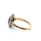 Bague 54.5 Bague marquise ancienne en or rose, platine, rubis et diamants 58 Facettes
