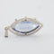 Pendentif Pendentif ancien en or blanc, diamants et pierre bleue de synthèse 58 Facettes