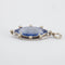 Pendentif Pendentif ancien en or blanc, diamants et pierre bleue de synthèse 58 Facettes