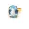 Bague 53 Bague vintage en or jaune 18 carats sertie d’une topaze bleue 58 Facettes