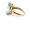 Bague 53 Bague vintage en or jaune 18 carats sertie d’une topaze bleue 58 Facettes