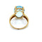 Bague 53 Bague vintage en or jaune 18 carats sertie d’une topaze bleue 58 Facettes