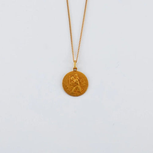 Collier Médaille Saint Christophe - Pendentif en or jaune 750 sur chaîne 58 Facettes
