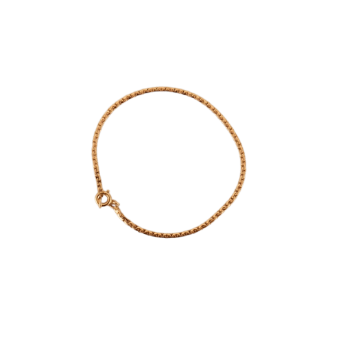 Bracelet Bracelet maille plate en or rose 750 58 Facettes