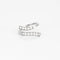 Bague 52 Bague vague en or blanc 18 ct et platine, diamants 58 Facettes