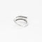Bague 52 Bague vague en or blanc 18 ct et platine, diamants 58 Facettes
