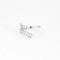 Bague 52 Bague vague en or blanc 18 ct et platine, diamants 58 Facettes