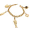 Bracelet Bracelet à charms ancien en or jaune 18 ct 58 Facettes