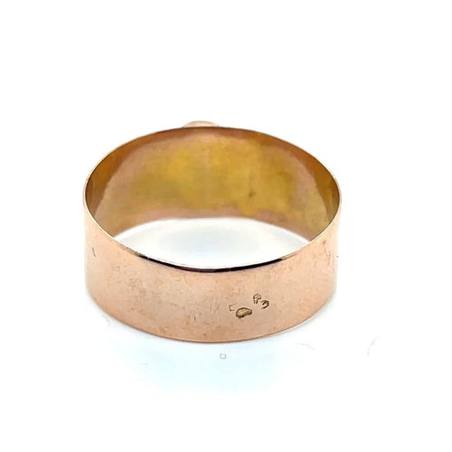 Bague 59 Bague jonc ancienne en or jaune 18 ct et citrine 58 Facettes