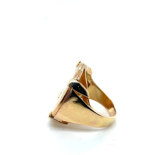 Bague 51 Bague chevalière - 20 Francs Marianne 1911 en or jaune 58 Facettes