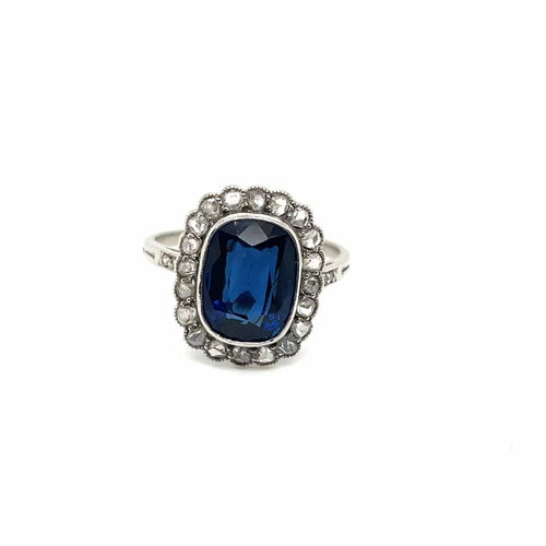 Bague 49 Art déco - Bague Pompadour en or blanc avec diamants 58 Facettes