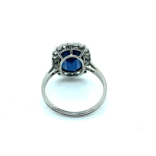 Bague 49 Art déco - Bague Pompadour en or blanc avec diamants 58 Facettes