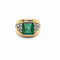 Bague 54 Bague jonc en or jaune, émeraude et diamants 58 Facettes