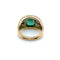 Bague 54 Bague jonc en or jaune, émeraude et diamants 58 Facettes