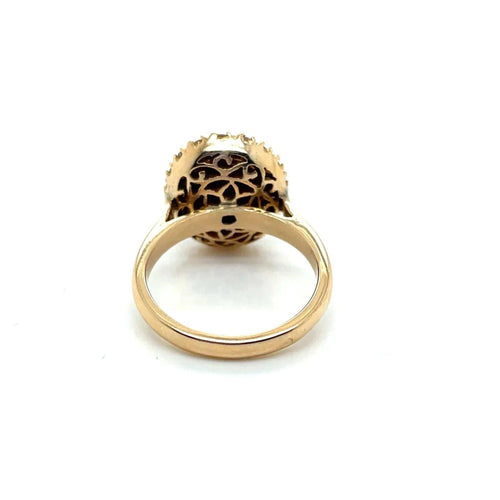 Bague Bague Pompadour en or rose avec rubis étoilé et diamants 58 Facettes