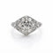 Bague 54 Bague ancienne années 1940 en or blanc 18 carats et platine, diamants 58 Facettes