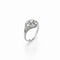 Bague 54 Bague ancienne années 1940 en or blanc 18 carats et platine, diamants 58 Facettes