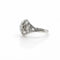 Bague 54 Bague ancienne années 1940 en or blanc 18 carats et platine, diamants 58 Facettes