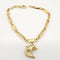 Bracelet Bracelet avec pendentif en or jaune 18 carats et diamants 58 Facettes