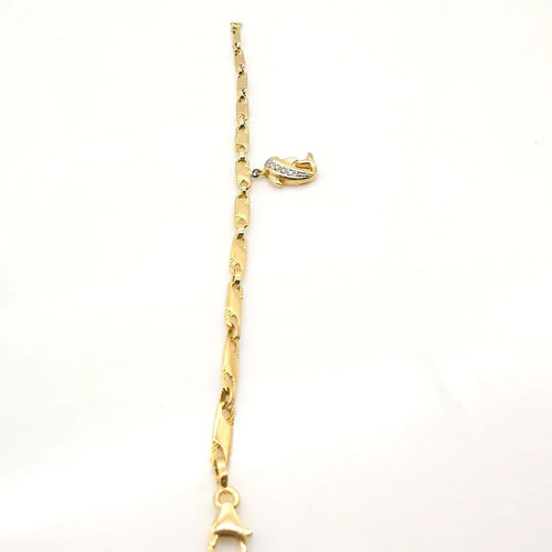 Bracelet Bracelet avec pendentif en or jaune 18 carats et diamants 58 Facettes