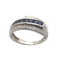 Bague 51 Bague en or blanc 18 carats avec saphirs et diamants 58 Facettes
