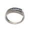 Bague 51 Bague en or blanc 18 carats avec saphirs et diamants 58 Facettes