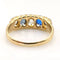 Bague 55 Bague ancienne en or jaune 18 carats, diamants et saphirs 58 Facettes