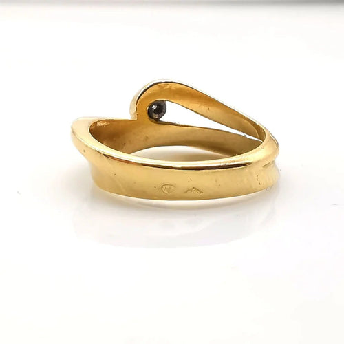 Bague 55 Bague en or jaune et diamants 58 Facettes