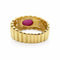 Bague Bague en or jaune 18 carats rubis et diamants 58 Facettes
