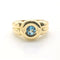 Bague 55 Bague en or jaune 18 carats avec topaze 58 Facettes