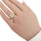 Bague 55 Bague en or jaune 18 carats avec topaze 58 Facettes