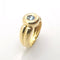 Bague 55 Bague en or jaune 18 carats avec topaze 58 Facettes