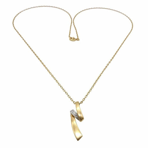 Collier Collier avec pendentif en or jaune 18 carats et diamants 58 Facettes