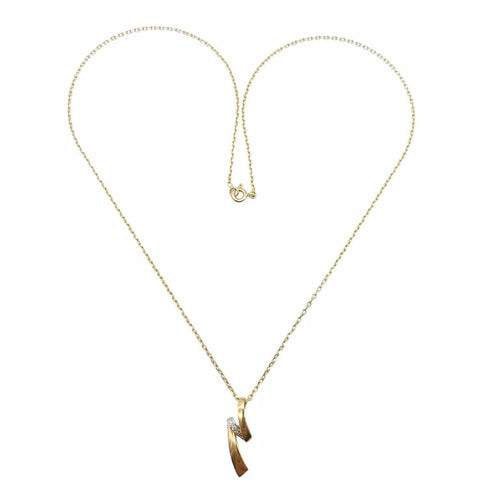 Collier Collier avec pendentif en or jaune 18 carats et diamants 58 Facettes
