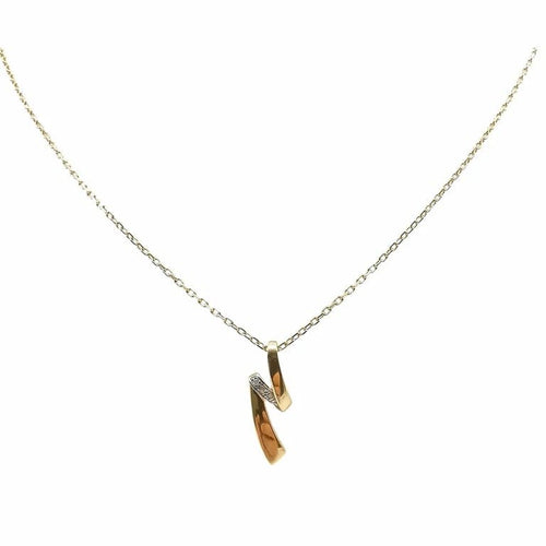 Collier Collier avec pendentif en or jaune 18 carats et diamants 58 Facettes