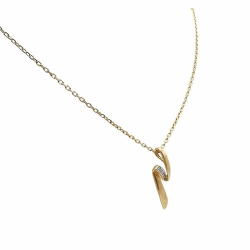 Collier Collier avec pendentif en or jaune 18 carats et diamants 58 Facettes