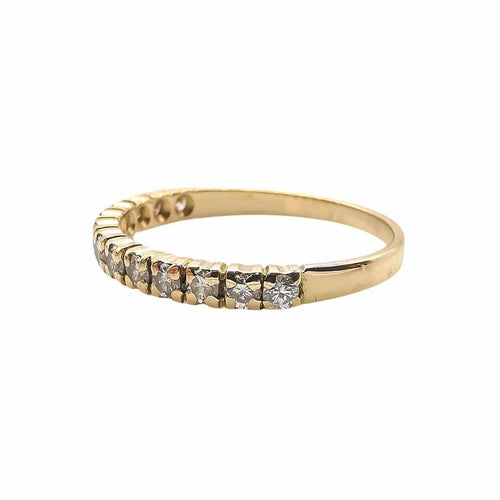 Bague 53 Alliance américaine - Bague en or jaune 18 carats et diamants 58 Facettes