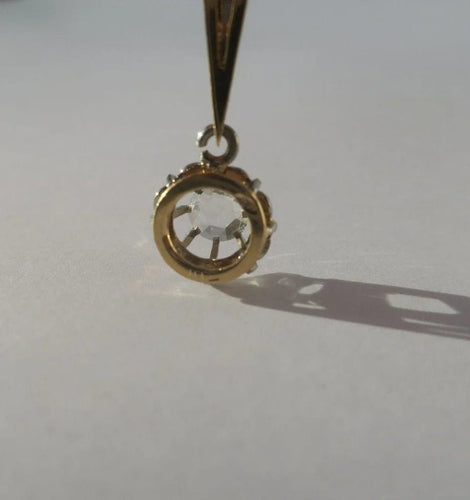 Pendentif Art Déco - Pendentif flèche en or jaune, or blanc et diamants 58 Facettes