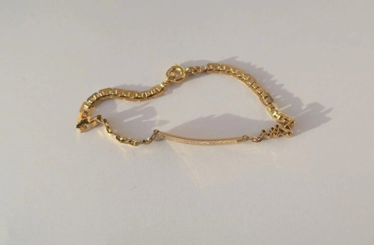 Bracelet Bracelet gourmette d'identité en or rose 18k 58 Facettes