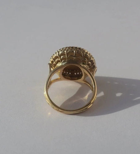 Bague 50 A. Augis - Bague chevalière Médaille d’Amour en or jaune, diamant et rubis 58 Facettes