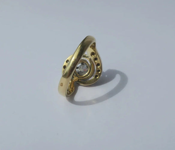 Bague 50 Tourbillon - Bague en or jaune, platine et diamants 58 Facettes