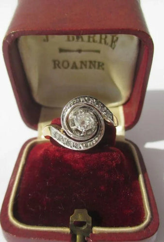 Bague 50 Tourbillon - Bague en or jaune, platine et diamants 58 Facettes