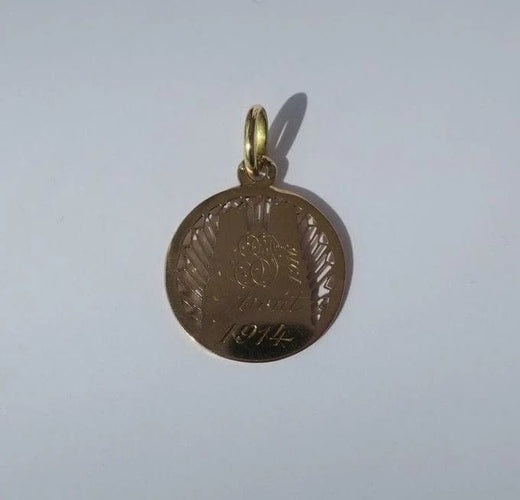 Pendentif Pendentif commémoratif Cathédrale de Reims en or jaune 58 Facettes