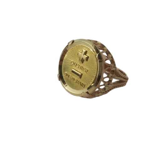 Bague 52 Augis - Bague Médaille d’Amour en or jaune 58 Facettes