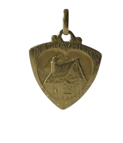 Pendentif Émile Monier - Pendentif cœur Art Nouveau en or jaune 58 Facettes