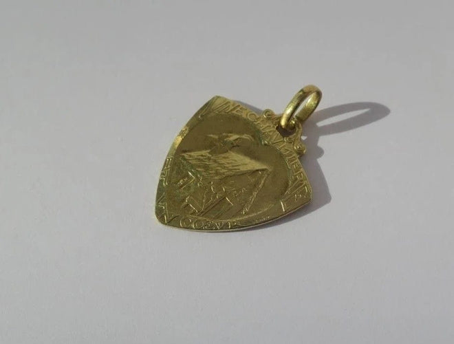 Pendentif Émile Monier - Pendentif cœur Art Nouveau en or jaune 58 Facettes