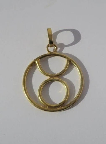 Pendentif Pendentif médaille zodiaque Taureau en or jaune 58 Facettes
