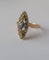 Bague 55 Bague marquise en or rose, saphir synthétique et perles 58 Facettes