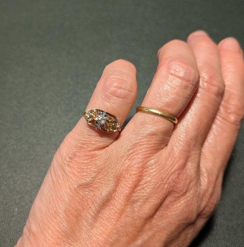 Bague 51 Art Déco - Bague en or bicolore et diamant 58 Facettes
